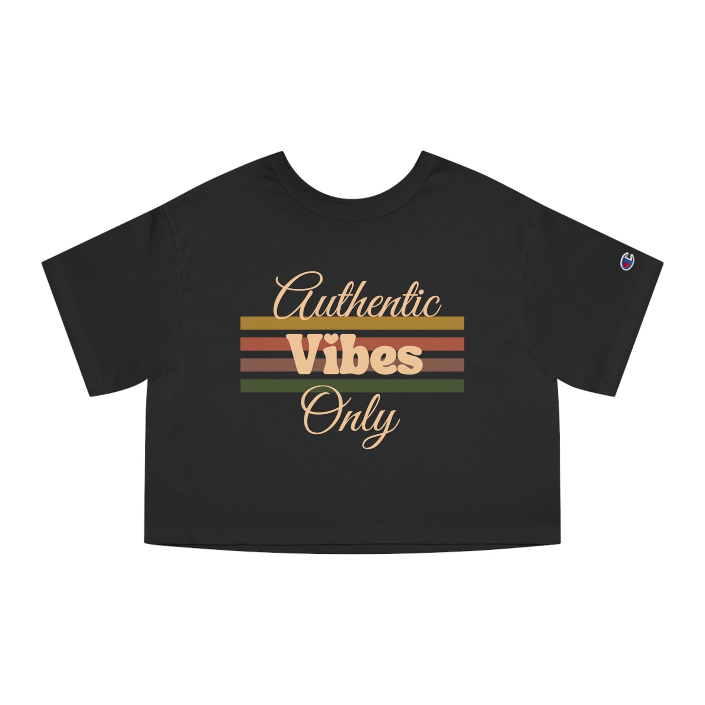 Authentic Vibes Only Cropped T-Shirt for Women